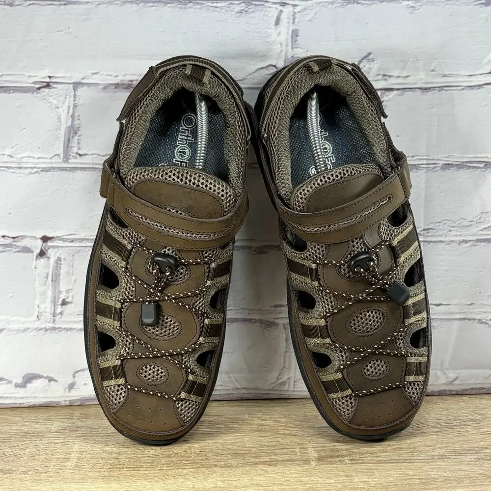 Orthofeet 573 Fisherman Sandals Men's 10 XX-Wide 6E Clearwater Walking Shoes